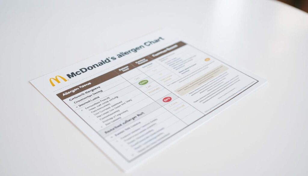 McDonald's Allergen Chart Information