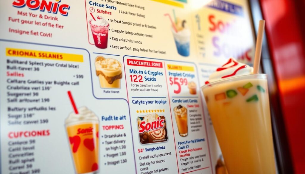 Sonic Drink Menu Customization